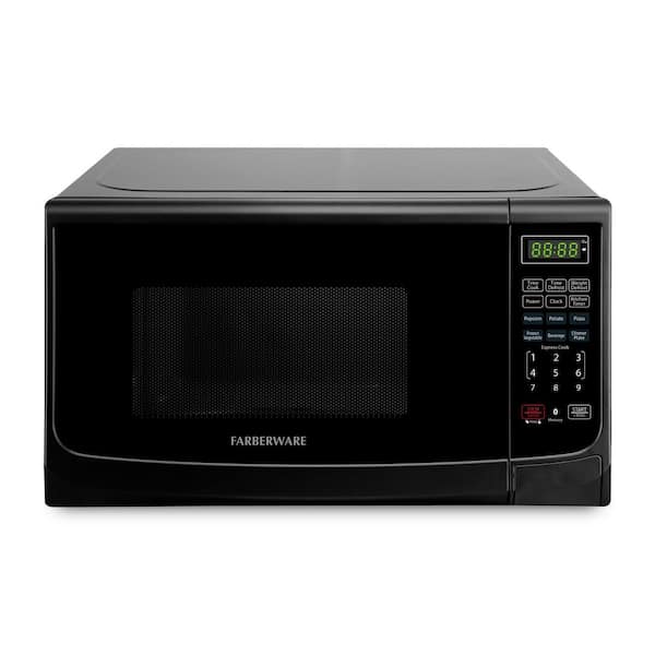 Farberware 900-Watt, 0.9 cu. ft., 19-in., Width Countertop Microwave Oven with LED Lighting and Child Lock, Black