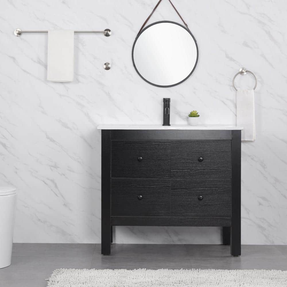 Brushed Nickel 4-Piece Modern Bathroom Hardware Set
