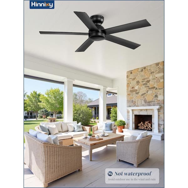 HINNIXY 48 in. Indoor/Covered Outdoor Black 6-Speed Low Profile