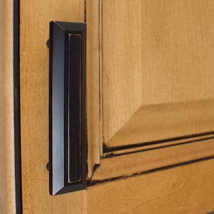 3 in. Center-to-Center Oil Rubbed Bronze Grooved Rectangle Cabinet Pull (10-Pack)