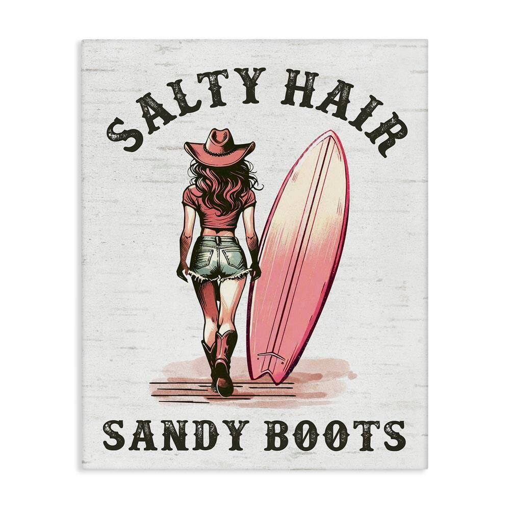 Salty Hair and Sandy Boots by Lettered and Lined Unframed People Graphic Art Print 40 in. x 30 in. price history on PriceWatchPro