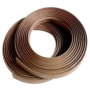 1/2 in. x 10 ft. Light Brown PVC Inside Corner Self-adhesive Flexible Caulk and Trim Molding (2-Pack)