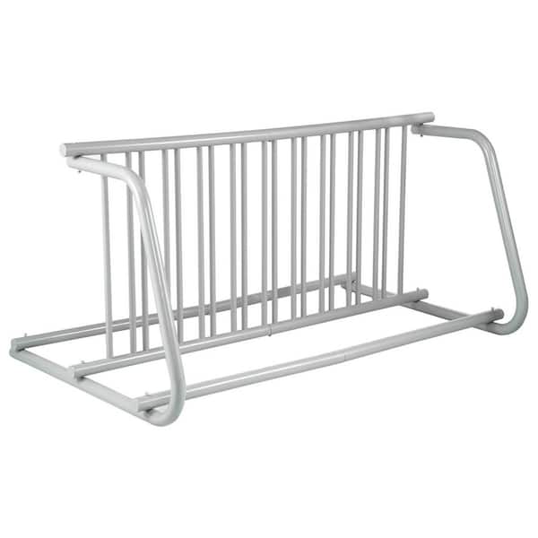 10 Holders Floor Bike Rack 59 in. Length All-Steel Grid Bike Rack 10-Bike Capacity Dual-Side Storage Stand for Garages