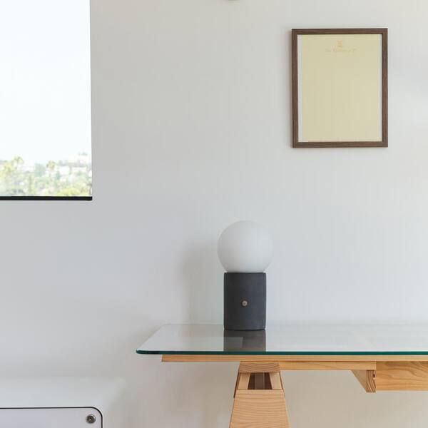 Brightech Kai 11 in. Cement Gray Mid-Century Modern