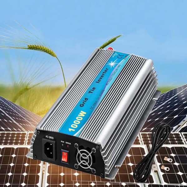 VEVOR Grid Tie Solar Inverter 1000-Watt MPPT Power Converter DC20 to 45-Volt to AC90 to 140-Volt for Solar Panel System