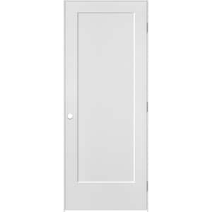 32 in. x 80 in. 1 Panel Lincoln Park Left-Handed Hollow-Core Primed Composite Single Prehung Interior Door