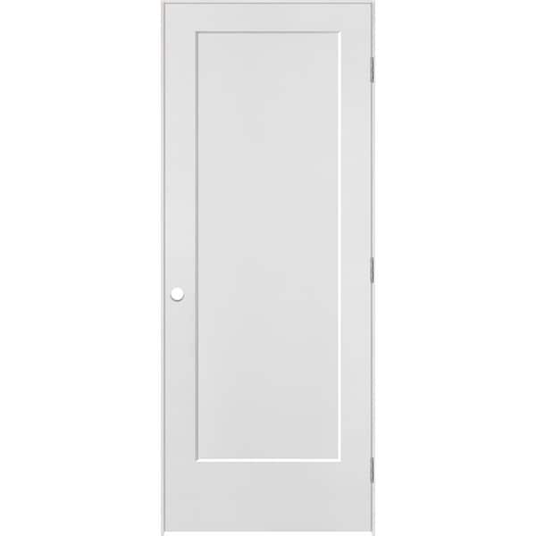 Masonite 32 in. x 80 in. 1 Panel Lincoln Park Left-Handed Hollow-Core Primed Composite Single Prehung Interior Door
