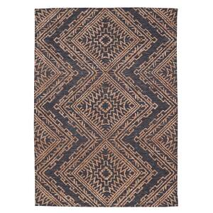 Cypress Charcoal/Rust 5 ft. x 7 ft. Medallion Area Rug