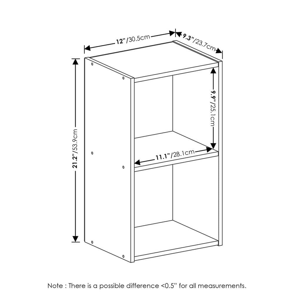 Minimalist White Wood Cube Display Shelf, 12x26 in