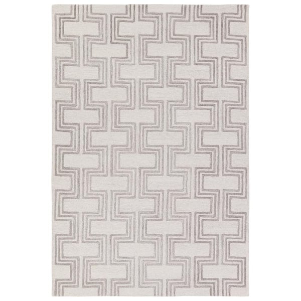 Jaipur Living Melchor Gray 8 ft. x 10 ft. Geometric Handmade Area Rug