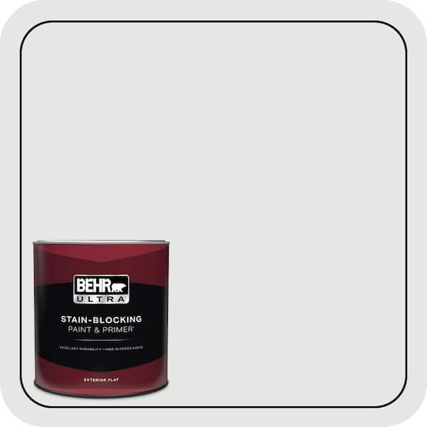 BEHR ULTRA 1 qt. #PPU26-13 Silent White Flat Exterior Paint & Primer