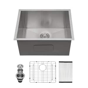21 in.W x 18 in. D x 12 in. H Stainless Steel Undermount Single Bowl Laundry/Utility Sink with Accessories