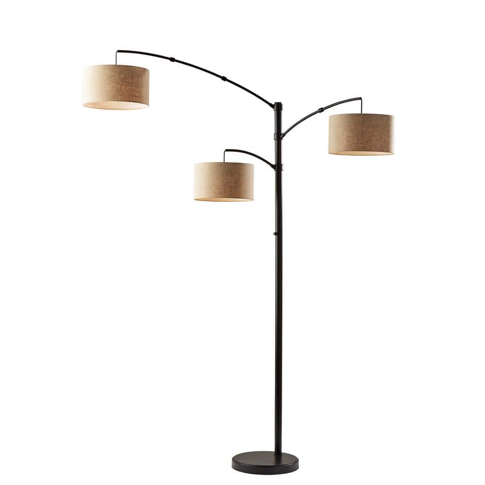 Cabo 82 in. 3-Light Dark Bronze Bulb Pendant