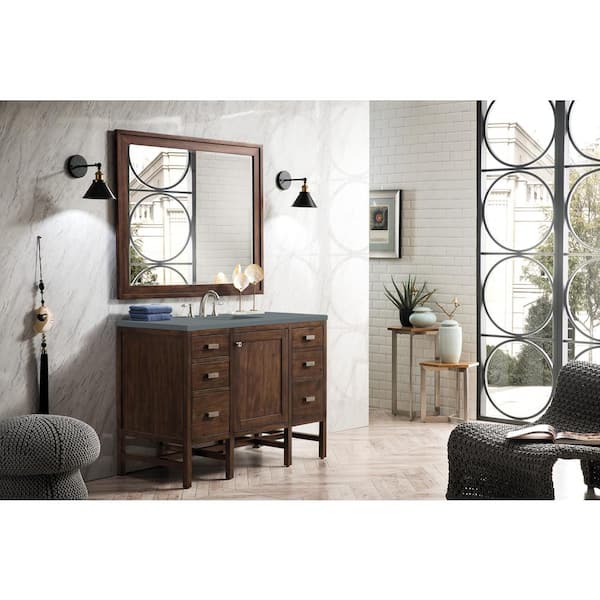 James Martin Vanities Addison 47.9 in. W x 23.4 in.D x 34.5 in. H Single Vanity without Top in Mid Century Acacia