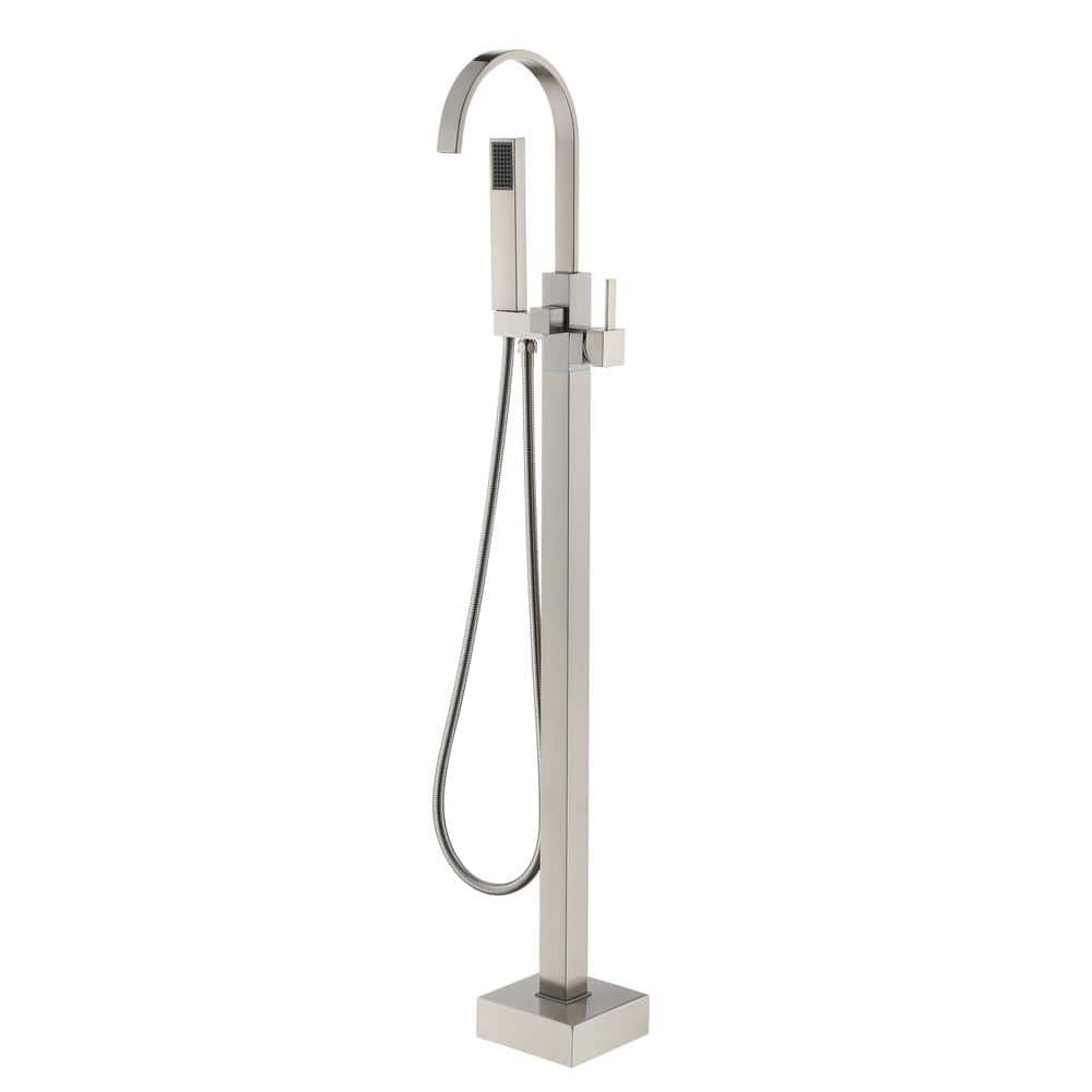 PENGFANG WORLDWIDE LLC P016BNTF Single Handle Floor Mounted Tub Faucet with Handshower