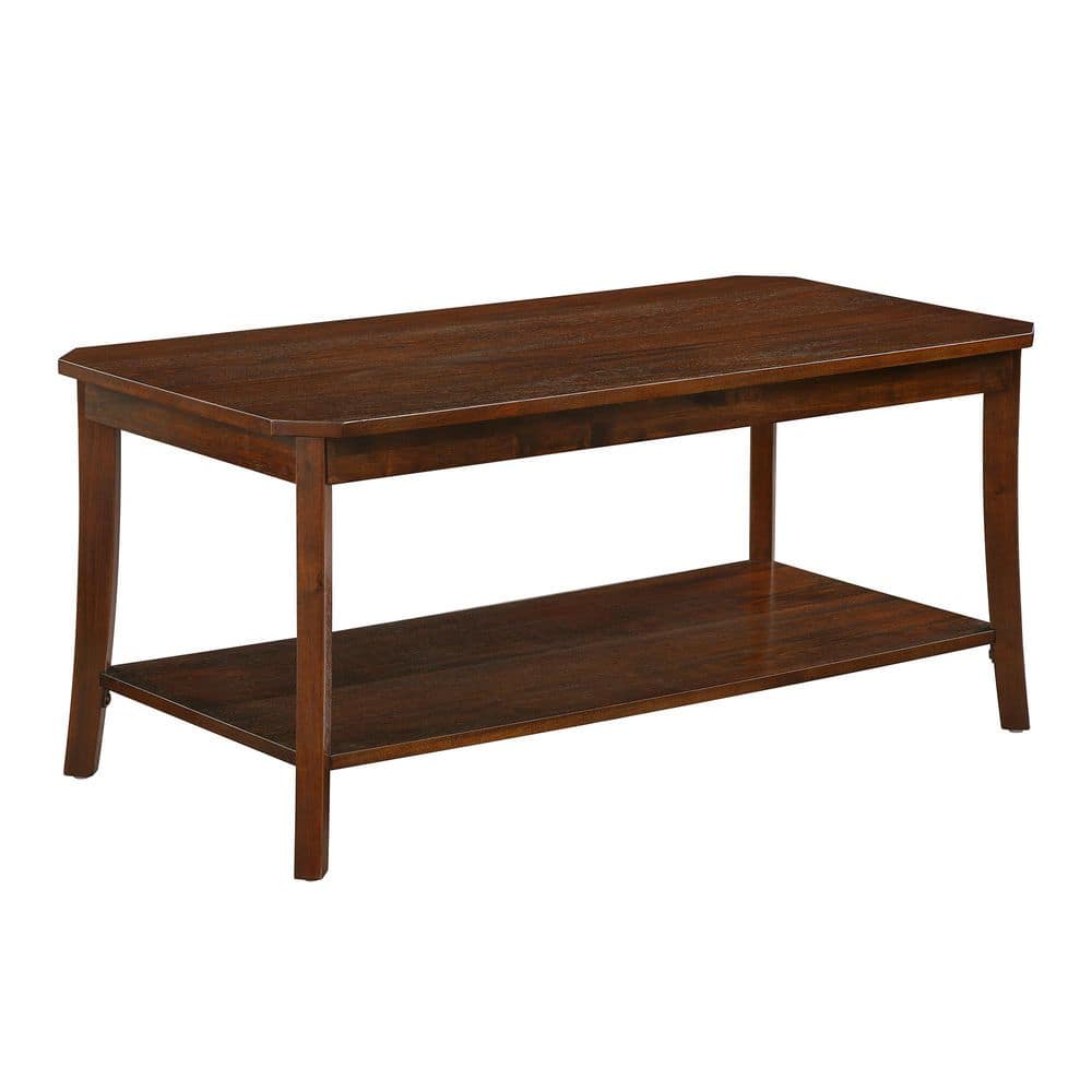Designs2Go Ensenada 40 in. Espresso Rectangle Wood Coffee Table with Shelf price history on PriceWatchPro