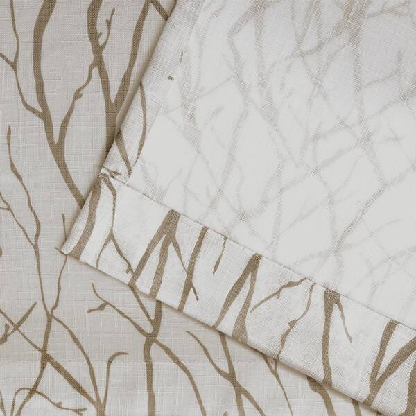 54"X96" ~ Taupe NEW Exclusive Home OAKDALE Semi Sheer Grommet Panels Two 