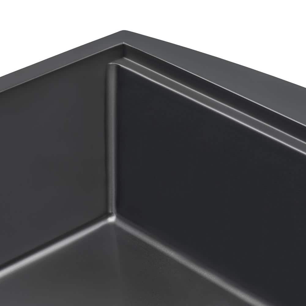 Gunmetal Matte Black 30" Stainless Steel Farmhouse Sink with Accessories