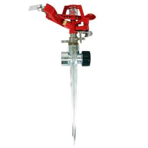 4991: Spike Impact Sprinkler, 360-Degree Automatic Impact Sprinkler with Yard Spike for Gardens and Lawns