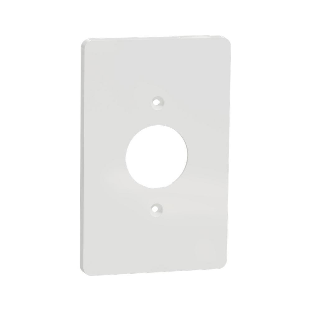 Square D X Series 1Gang Midsize Round Standard Single Outlet Wall Plate Matte White