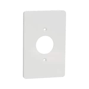 X Series 1-Gang Midsize Round Standard Single Outlet Wall Plate Matte White
