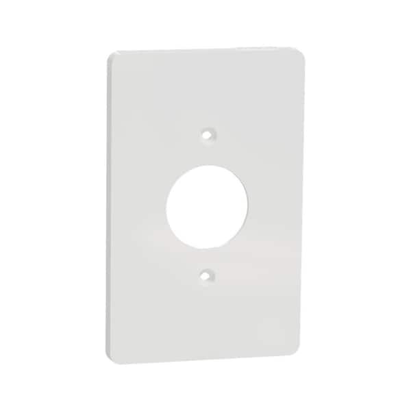 Square D X Series 1-Gang Midsize Round Standard Single Outlet Wall Plate Matte White