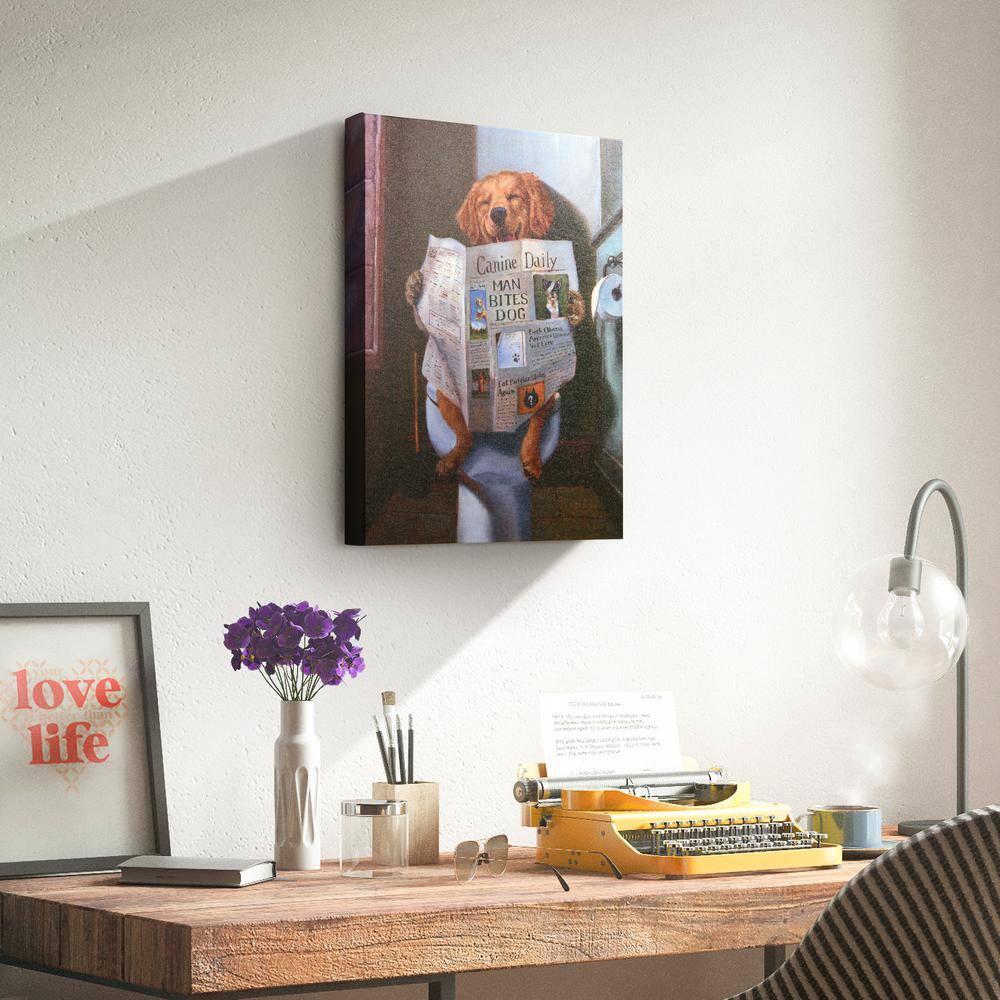 Colorful Dog Gone Funny Acrylic Print on Fir Canvas