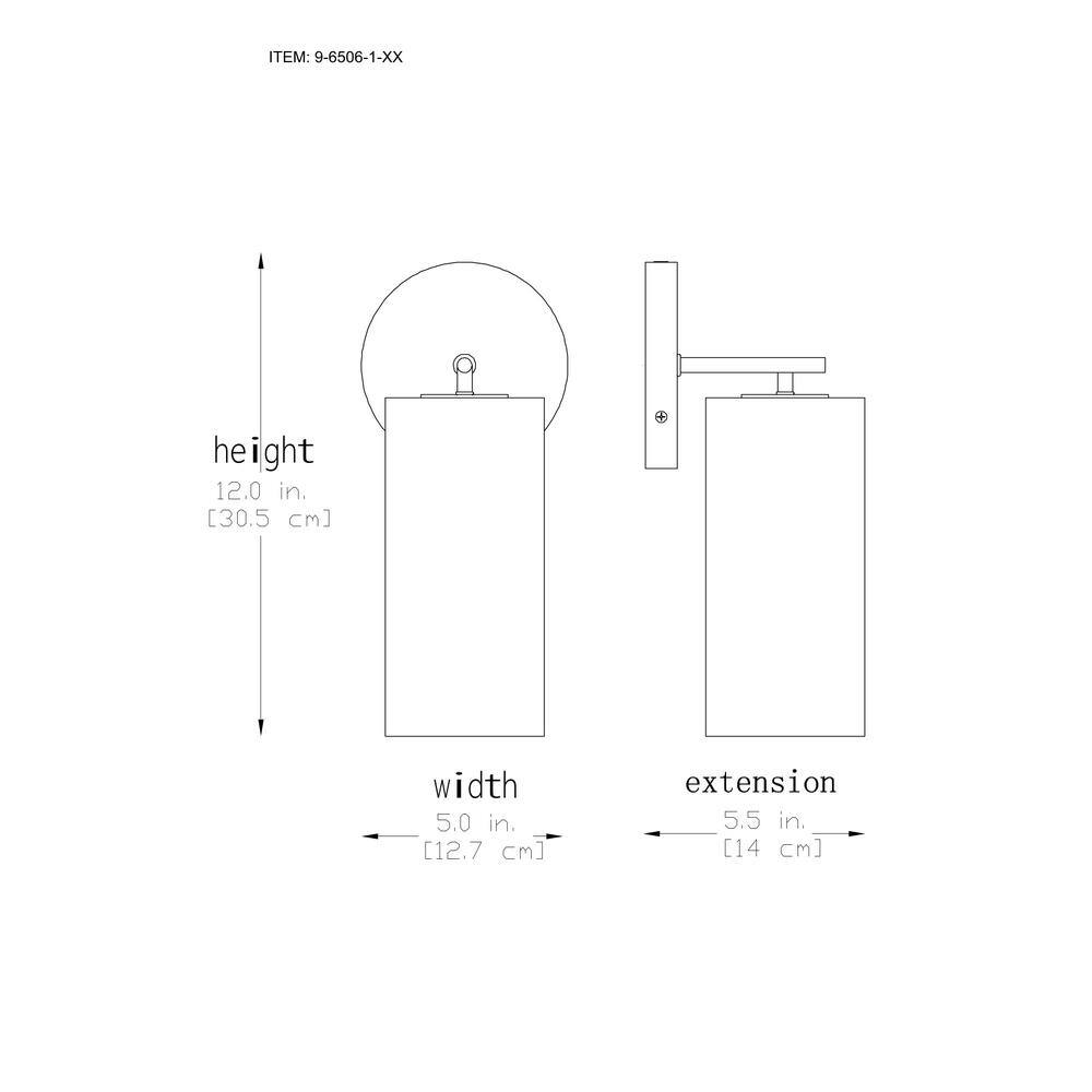 Noble Brass Dimmable Metal Cylinder Wall Sconce