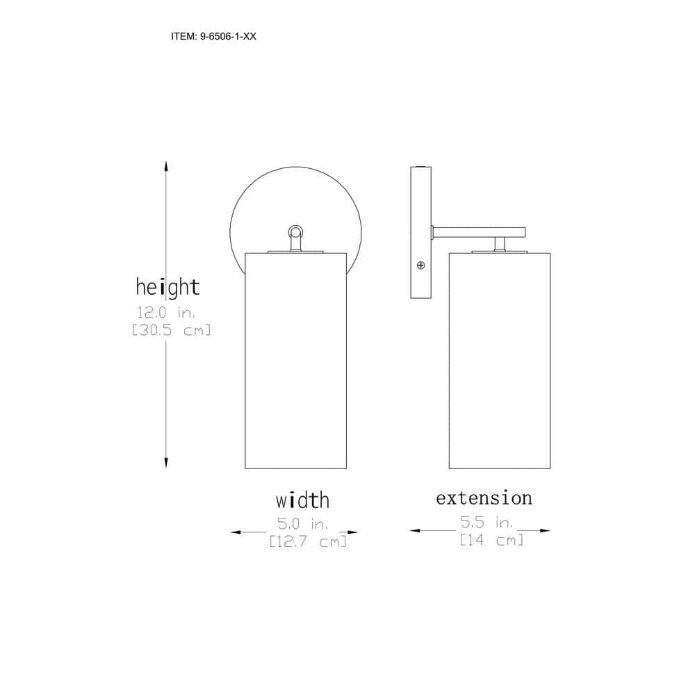 Noble Brass Dimmable Metal Cylinder Wall Sconce