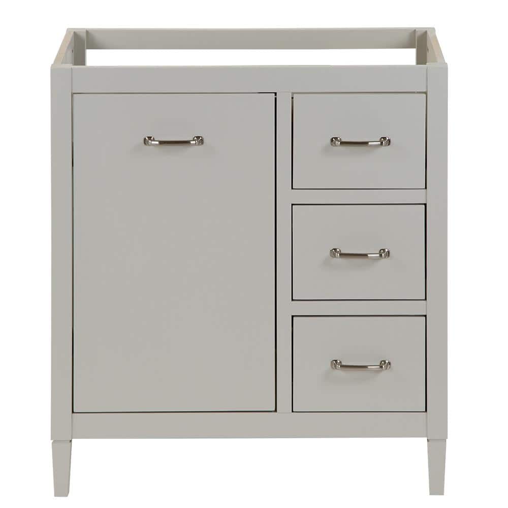 Marrett 30 in. W x 19 in. D x 34 in. H Bath Vanity Cabinet without Top in Light Gray