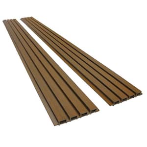 8.5 in. x 106 in. x 1 in. Composite Cladding Siding Outdoor Wall Panel Board in Light Teak Blend Color (Set of 2-Piece)