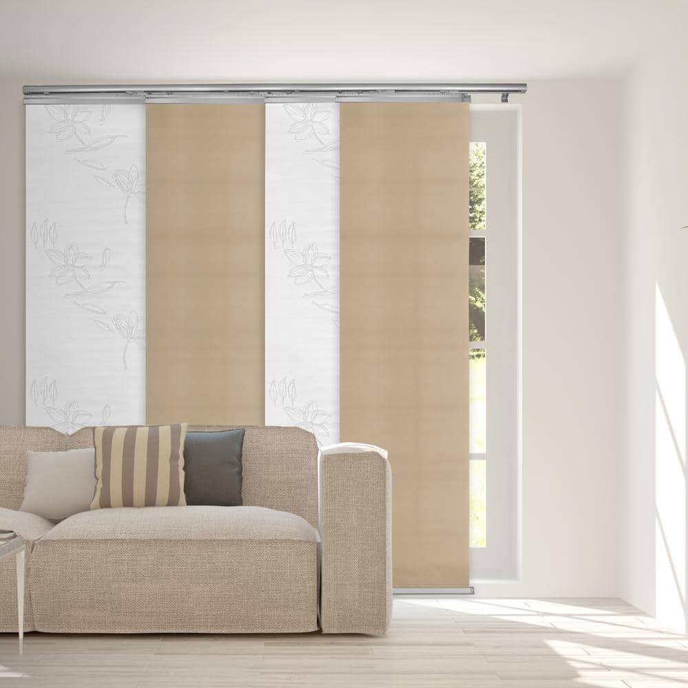 Kalinda 48 in. - 88 in. W x 94 in. L Adjustable 4- Panel White Single Rail Panel Track with 23.5 in. Slates price history on PriceWatchPro