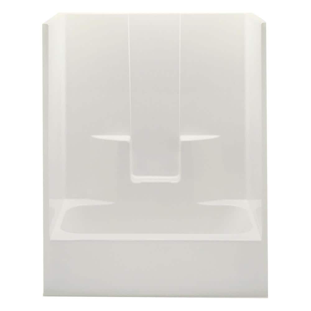 Everyday 60 in. x 32 in. x 72 in. 1-Piece Bath and Shower Kit with Left Dra