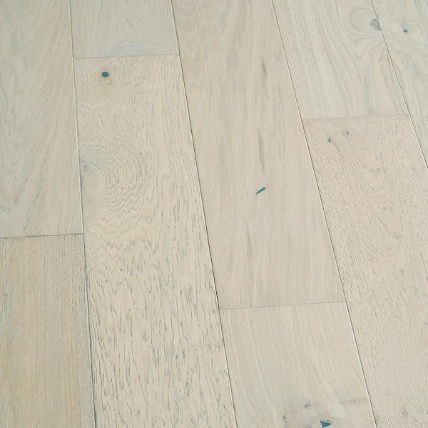 Malibu Wide Plank Salt Creek French Oak 3/8 in. T x 6.5 in. W Click Lock Wire Brushed Engineered Hardwood Flooring (23.6 sqft/case)