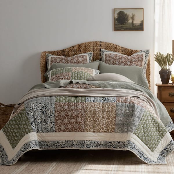 Company Cotton Deepti Patchwork Multi-Colored King/California King Cotton Quilt