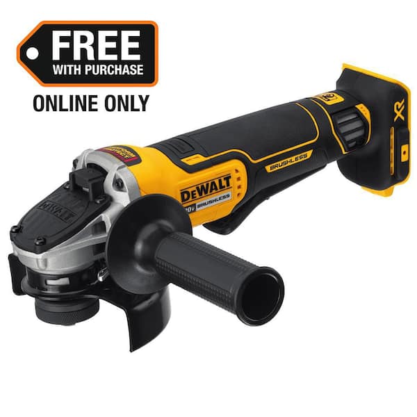 20V MAX XR Cordless Brushless 4.5 in. Paddle Switch Small Angle Grinder with Kickback Brake (Tool Only)
