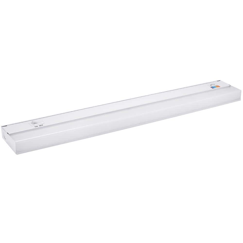 24" White Gloss LED Under Cabinet Light with Color Changing