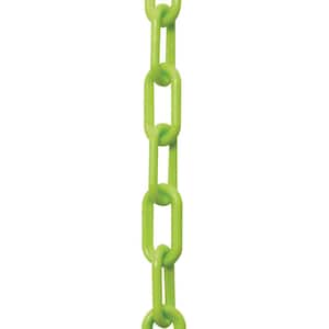 1.5 in. (#6, 38 mm) x 25 ft. Safety Green Plastic Chain