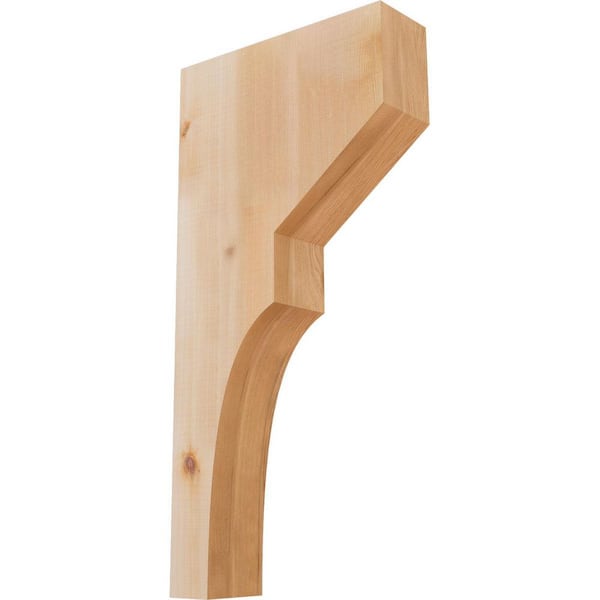 Ekena Millwork 3-1/2 in. x 12 in. x 24 in. Western Red Cedar Monterey Smooth Corbel