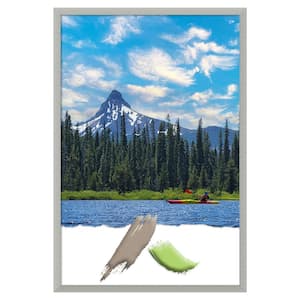 Silver Leaf Wood Picture Frame Opening Size 24 x 36 in.