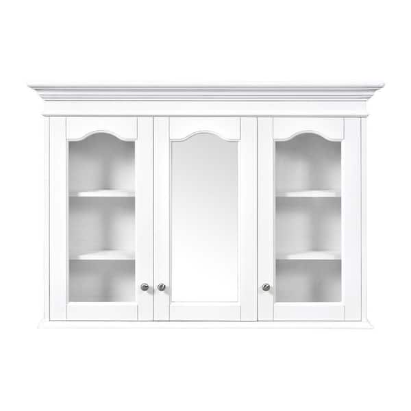 40 in. W x 28 in. H Rectangular MDF Medicine Cabinet with Mirror