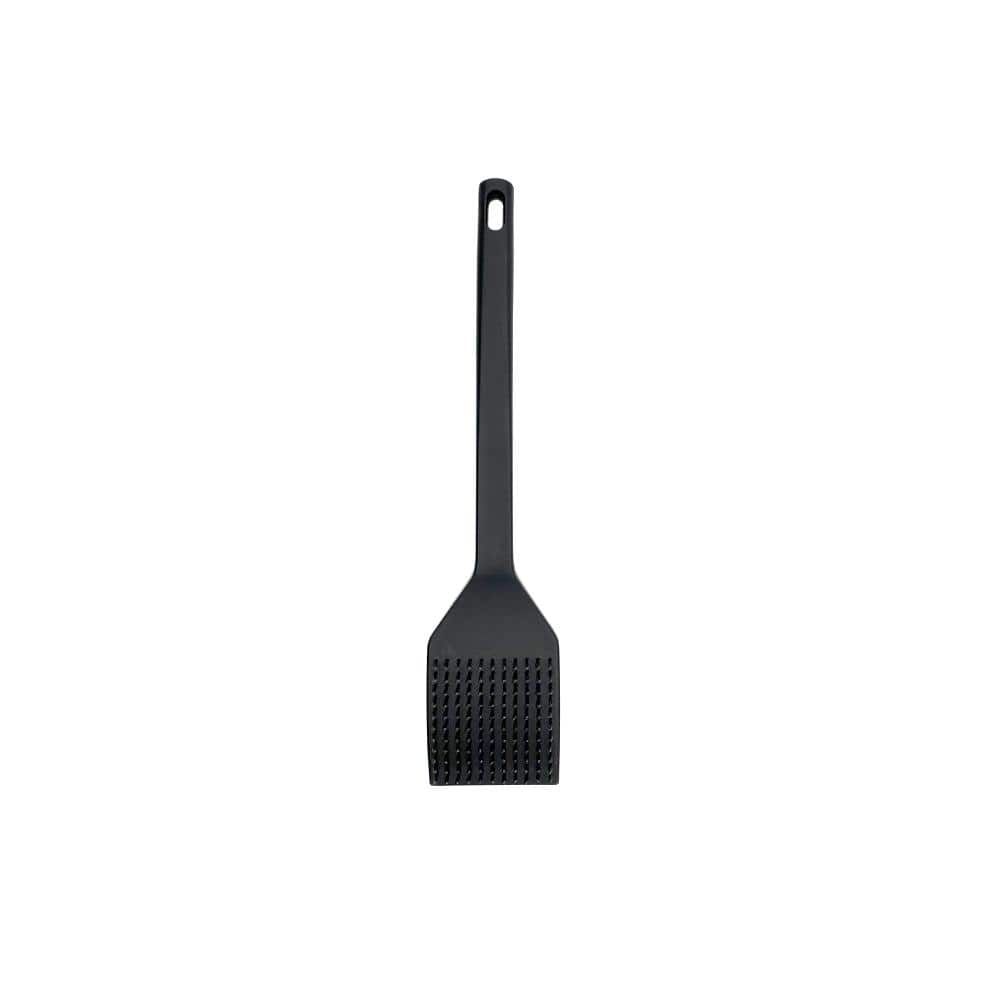 Outset 4-Inch V-Shaped 3-In-1 Plastic Grill Brush With Scrub Pad