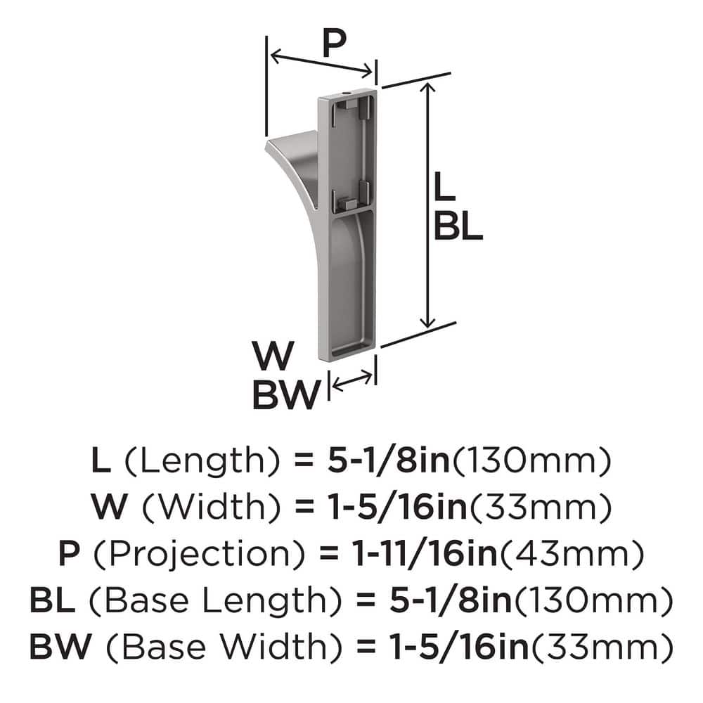 Polished Chrome Single Prong Decorative Wall Hook