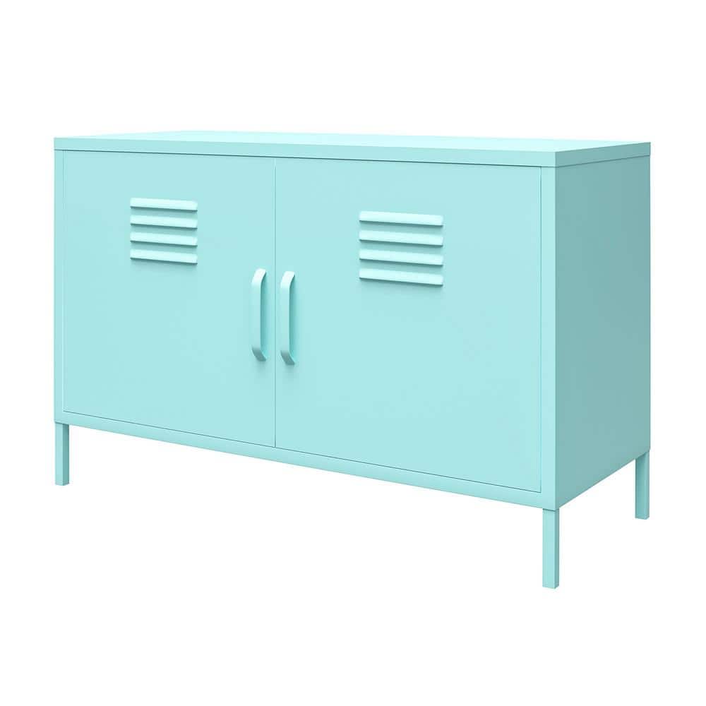 Spearmint 44'' Metal Locker Accent Cabinet with Adjustable Shelving