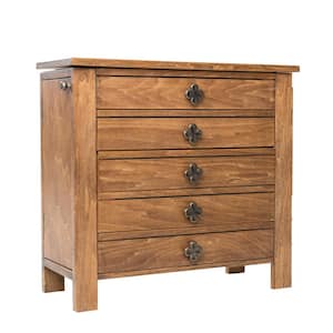 Taylor Pine Jewelry Chest with 5 Pul-Out Drawers