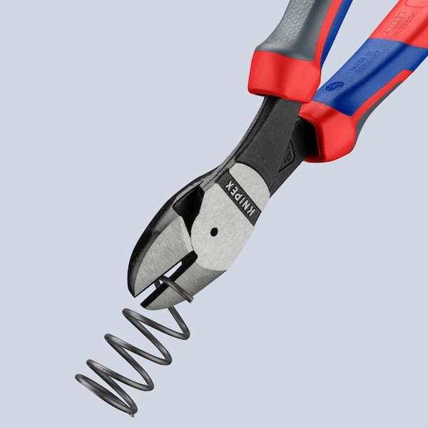 KNIPEX 8 in. High Leverage Angled Diagonal Comfort Grip