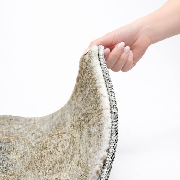 Dream Shag Premium Machine Washable Abstract ADS738 Beige 10 ft. x 14 ft. Area Rug
