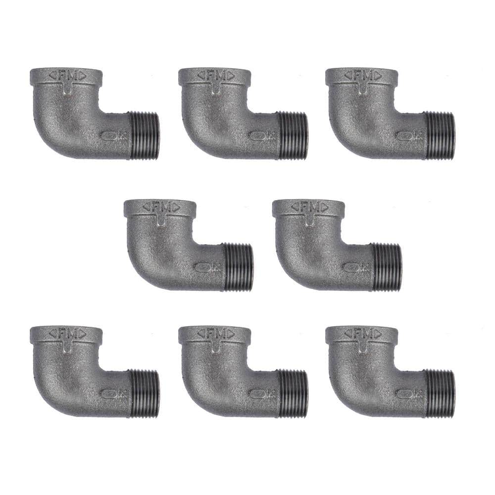 1/2 in. Black Iron 90 Degree Street Elbow Fitting (8-Pack) price history on PriceWatchPro