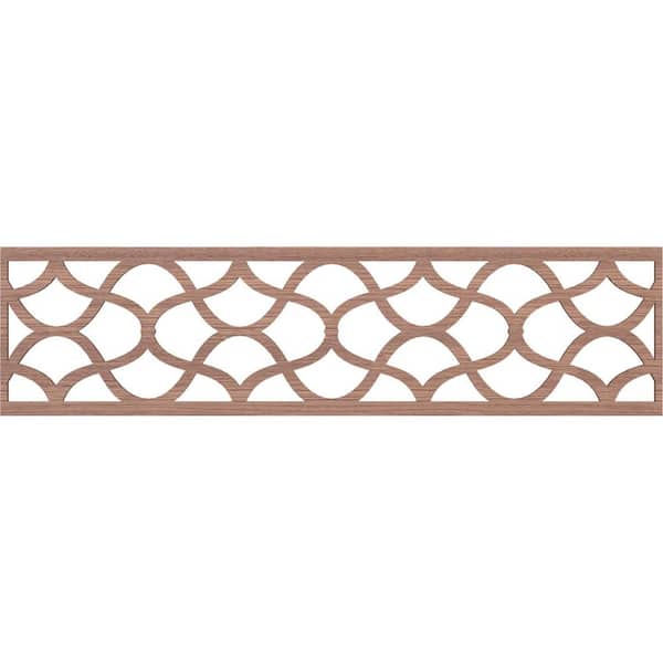 Ekena Millwork Resort Fretwork 0.25 in. D x 47 in. W x 12 in. L Walnut Wood Panel Moulding