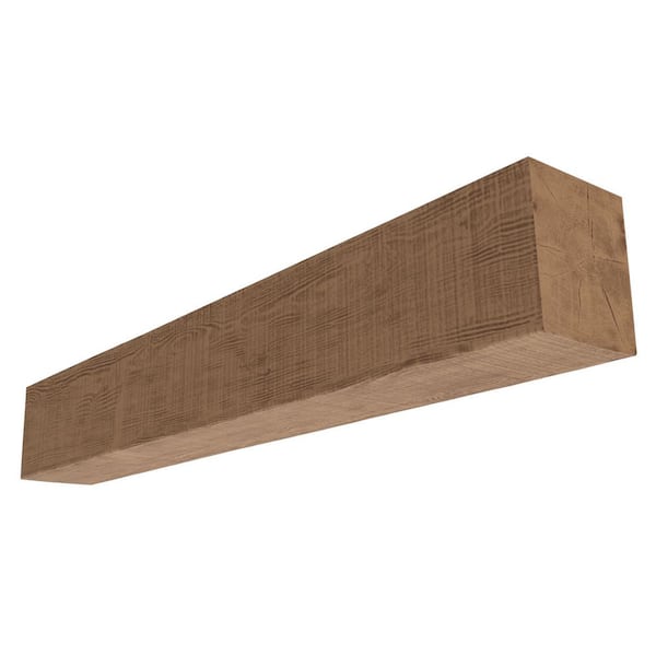 Ekena Millwork Heritage Timber Rustic Sawn 72 in. W x 8 in. D x 10 in. H Cap-Shelf Mantel